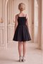 Girl's Evening Dress Black Crepe Fabric Stone Detailed Corset Look Evening Dress 10-15 Years Old - 4
