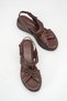 Vanessa Brown Women's Knot Detailed Daily Comfortable Sole Stylish Casual Genuine Leather Sandals - 2