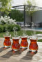 Crystallin Set of 6 Handmade Elegant Striped Glass Tea Cups – Stylish Presentation Series 150 ml - 2