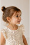 Linen Lace Baby Kids Dress |   Elegant Summer Model with Ruffles - 2