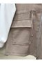 Gülsu Double Pocket Waist Tunnel Vest Triple Set-Ey998 Stone - 4