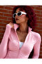 Finger-Loop Detailed Slim Fit Street Y2K Crop Cardigan - 3
