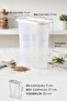 12 Pieces White Food Storage Containers (6 and 4 Liters) Pantry Box Luxury Stylish Box Dowry Set - 7