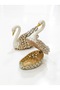 Decorative Swan Figurine, Crystal Rhinestone Embellished, Gold Metal, Home Decor, Available in White - 5