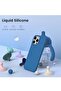 Soft Liquid Silicone Gel Case for iPhone 16 Pro Max - Full Body Shockproof Protection with Matte Finish & Soft Microfiber Lining - 3