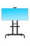 TV Cart Rolling TV Stand with Lockable Wheels for 55 to 75 Inch Plasma LCD LED Flat or Curved Screen TVs up to 100lbs - Height Adjustable (55-75 inch) Black