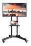 Mobile TV Cart with Wheels for 32-65 Inch LCD LED Plasma Flat Screen TVs - Height Adjustable Rolling TV Stand