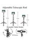 iPad and Mobile Phone Tripod Stand, Height Adjustable 20-60 Inch with 360 Degree Rotating Tablet Holder - 2