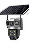 3-Inch 200MP Dual-Lens 360° 4G Wireless Security Camera with Solar Power, Low-Light Night Vision, Dual-Light Source, Motion Sensor Monitoring for Indoor and Outdoor Use