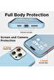 Compatible with iPhone 15 Pro Max Liquid Silicone Full Body Shockproof Protective Case - Baby Blue - 4