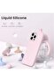 Soft Pink Silicone iPhone 16 Pro Case - Anti-Scratch & Shockproof Cover - 2