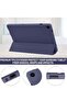 Trifold Stand Protective Case with Pen Holder for Samsung Galaxy Tab A9 Plus / A9+ 11 Inch 2023, Dark Blue - 5