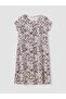 Lcw Grace Pink Crew Neck Patterned A-Line Dress - 5