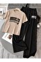 Unisex Brooklyn Printed Oversize Tshirt and Baggy Sweatpants - Summer Two-Piece Tracksuit Set - 2