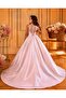 Girls' Evening Dress, Satin Fabric, with Shimmering Effect, Stone Embellished - 3
