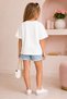 Girls' Oversize T-Shirt with Strawberry Pop Print in White – Crew Neck, Comfortable Fit, 100% Cotton - 2