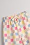 Combed Cotton Modal 100% Cotton Loose Fit Girls' Trousers (Colorful Square) - 5