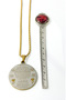 Gold Color Inshirah and Special Design Hilye-I Şerif Written Double-Sided 60 cm Twisted Chain Stainless Steel Necklace - 4