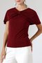 Stoned Sandy Fabric Cape Collar Blouse - 5