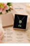 Bloom Collection Yeşil Çiçekli Çelik Kolye - 4
