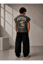 Street Printed Oversize Worker Boxy Fit Sleeveless Crew Neck T-Shirt