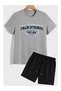 Unisex Oversize Shorts Set Short Sleeve T-Shirt Comfortable Fit Summer Casual Sports