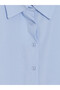 Ozmarka New Season Blue Plus Size Poplin Women's Shirt - 7