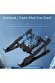 Adjustable Laptop Cooling Stand with Heatsink & High Airflow System - Low Noise Portable Desk Fan Cooler - 7