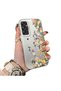 Samsung Galaxy A24 Compatible Silicone Edge Hard Back Case Couple Phone Case with Floral Pattern