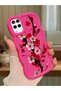 Samsung Galaxy A12 Compatible Case Camera Protector Red Silicone Couple Phone Case Floral Pattern