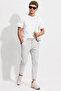 Men's Alfred Elastic Waist Gabardine Trousers - Light Blue - 5