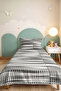 Black Geometric Modern Young Room Single Pique Set-Minimal 160X220Cm Quilted Bedspread - 5