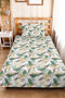 Turquoise Feather Bohemian Single Decorative Pique Set - Gold Bohemian 160X220 cm Quilted Bedspread - 5