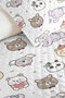 Pastel Animal Figured Children's Room Single Pique Set-White Pink 160X220Cm Quilted Summer Coverlet - 3
