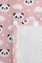 Panda Cloud Pink Girls' Pique Set - Cute Star White Baby Room Bedspread - 160X220 cm - 7