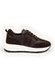 Women's Sneaker H Logo Detailed Suede Antique Look Thick Serrated Sole Casual Sports Shoes L086.923 - 2