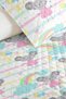 Rainbow Hamster Pink Girls' Pique Set - Pastel Gray Baby Room Bedspread - 160X220 cm - 3