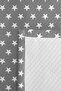 Starry Gray Children's Room Single Decorative Pique Set - Smoked 160X220 cm Quilted Bedspread - 7