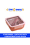 - Lunch Box With 2 Compartments, Spoon And Fork - Pink - 1100ml - 2