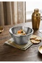 Silver Stainless Steel Forged Patterned Presentation Bowl Salad Fruit Serving Bowl 14 cm