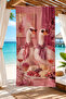 Pink Picnic Patterned 70X150 Beach Towel with Bird Figure - 5