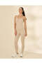 Women Beige Strappy Vest - 2