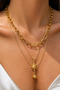 North Star Sparkle 3-Piece Gold Stainless Steel Women's Necklace - 3