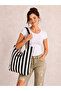 Tote Rota Daily Fabric Bag Lined Inner Pocket Cotton Twisted Column Bag