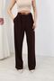 Calista Women's High Waist Wide Leg Fabric Trousers with Belt Detail - Belt Included - 3