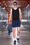 Lebrija men's organic cotton elastic waist navy shorts with print detail - 3