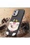 Samsung Galaxy F23 Compatible Case Camera Protector Black Silicone Couple Phone Case Cute Patterned - 7