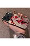 iPhone 17/18 Pro Compatible Silicone Edge Hard Back Case Couple Phone Case with Floral Pattern - 2
