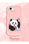 iPhone Se 2022 Compatible Case Camera Protector Pink Silicone Couple Phone Case Panda Pattern - 2