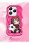 Infinix Hot 40 Compatible Case Camera Protector Red Silicone Couple Phone Case Panda Pattern - 2